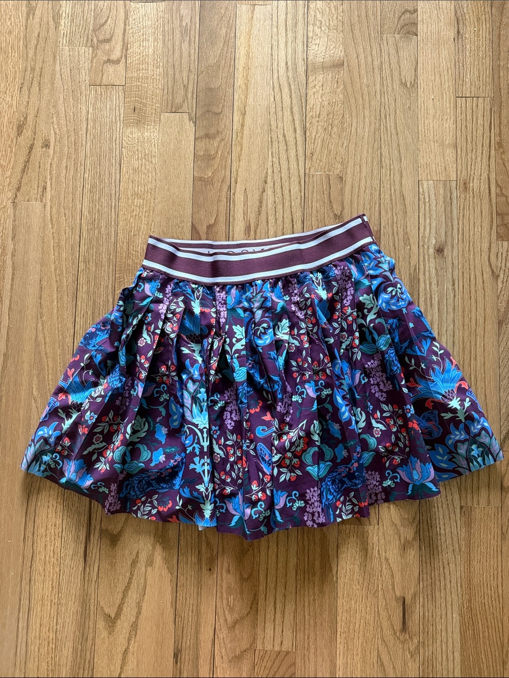 Greyson Tennis Skirt Floral with Teal Accents